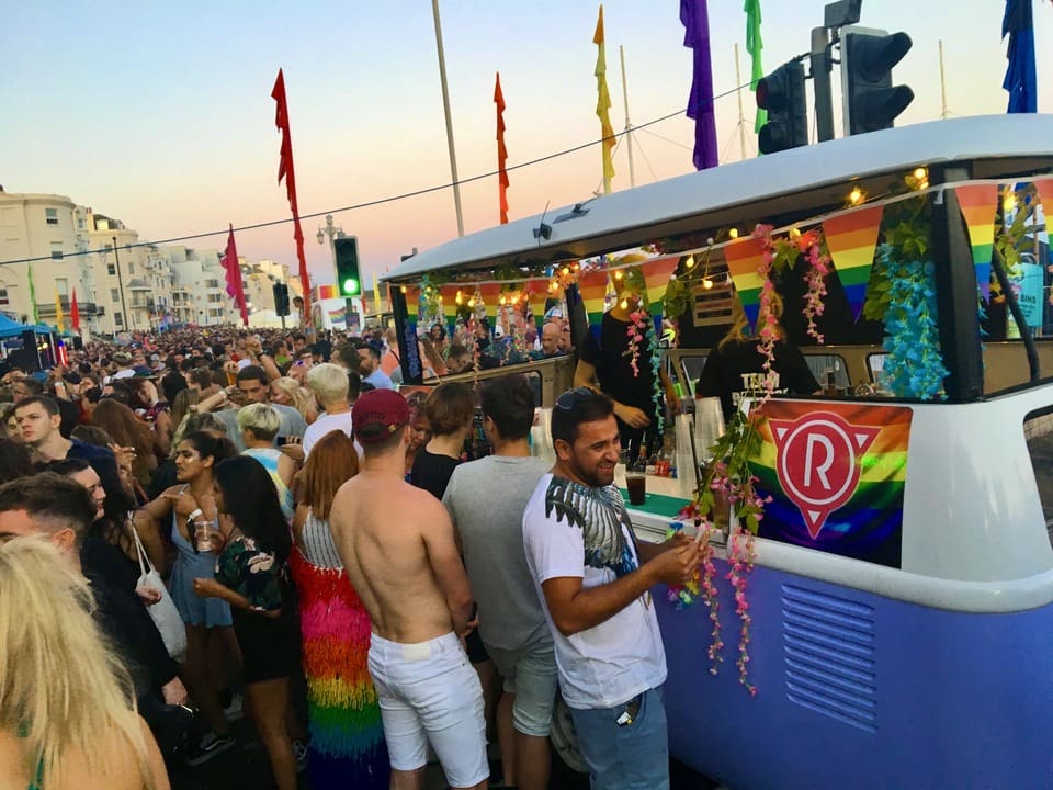 pride revenge vw bar hire event